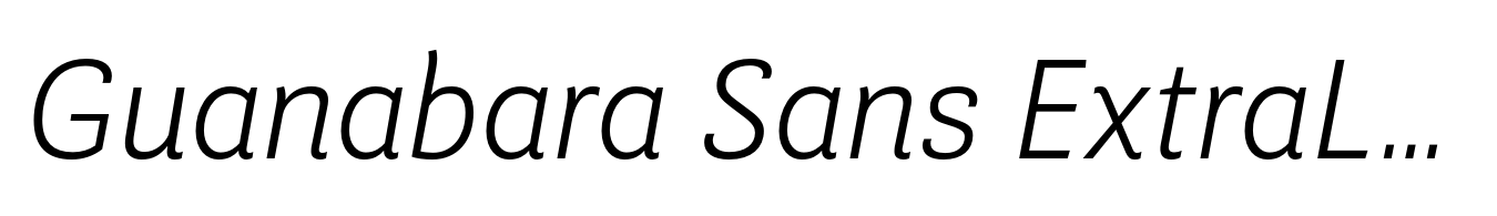 Guanabara Sans ExtraLight Italic